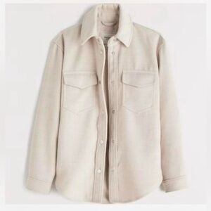 Abercrombie & Fitch Cream Shacket (L)